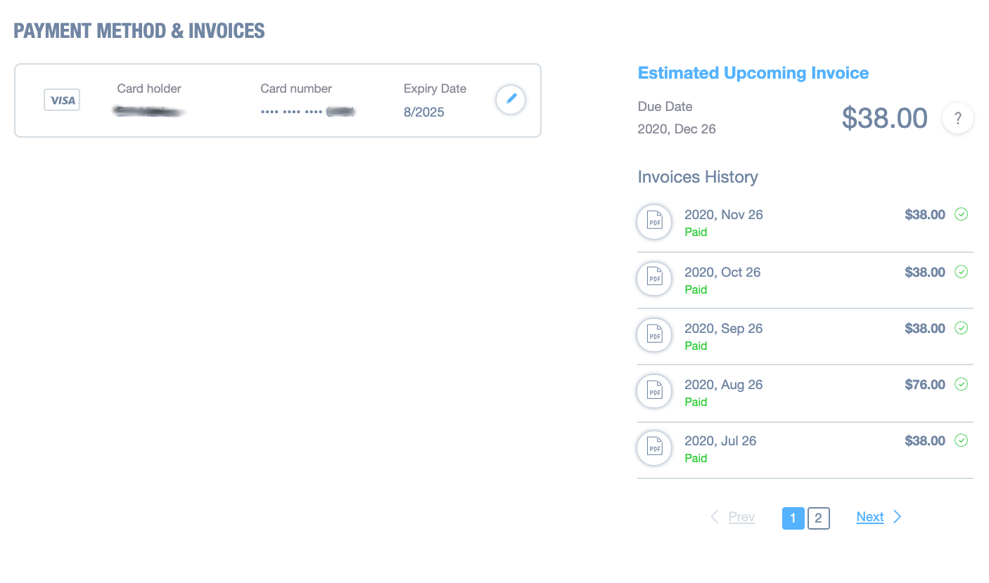 Account Management and Subscriptions screenshot 3 updated
