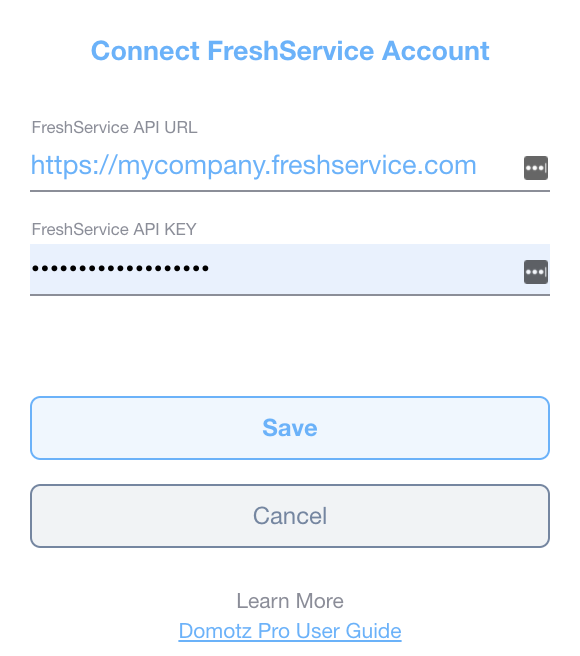 Domotz Freshservice screenshot 1 of the Domotz dashboard