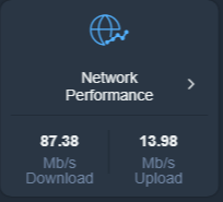 Network performance screenshot 1