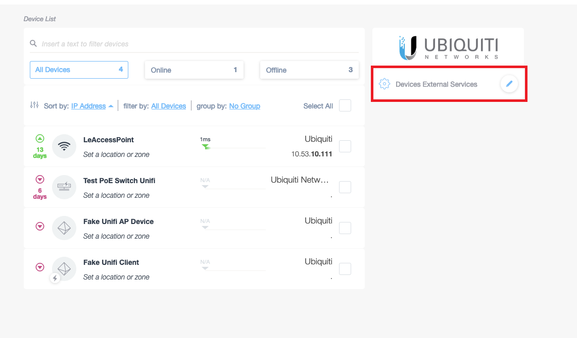 Domotz Ubiquiti UniFi Integration screenshot 1