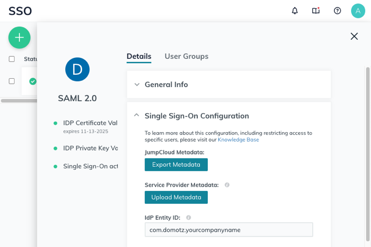 SAML/SSO Authentication screenshot 52