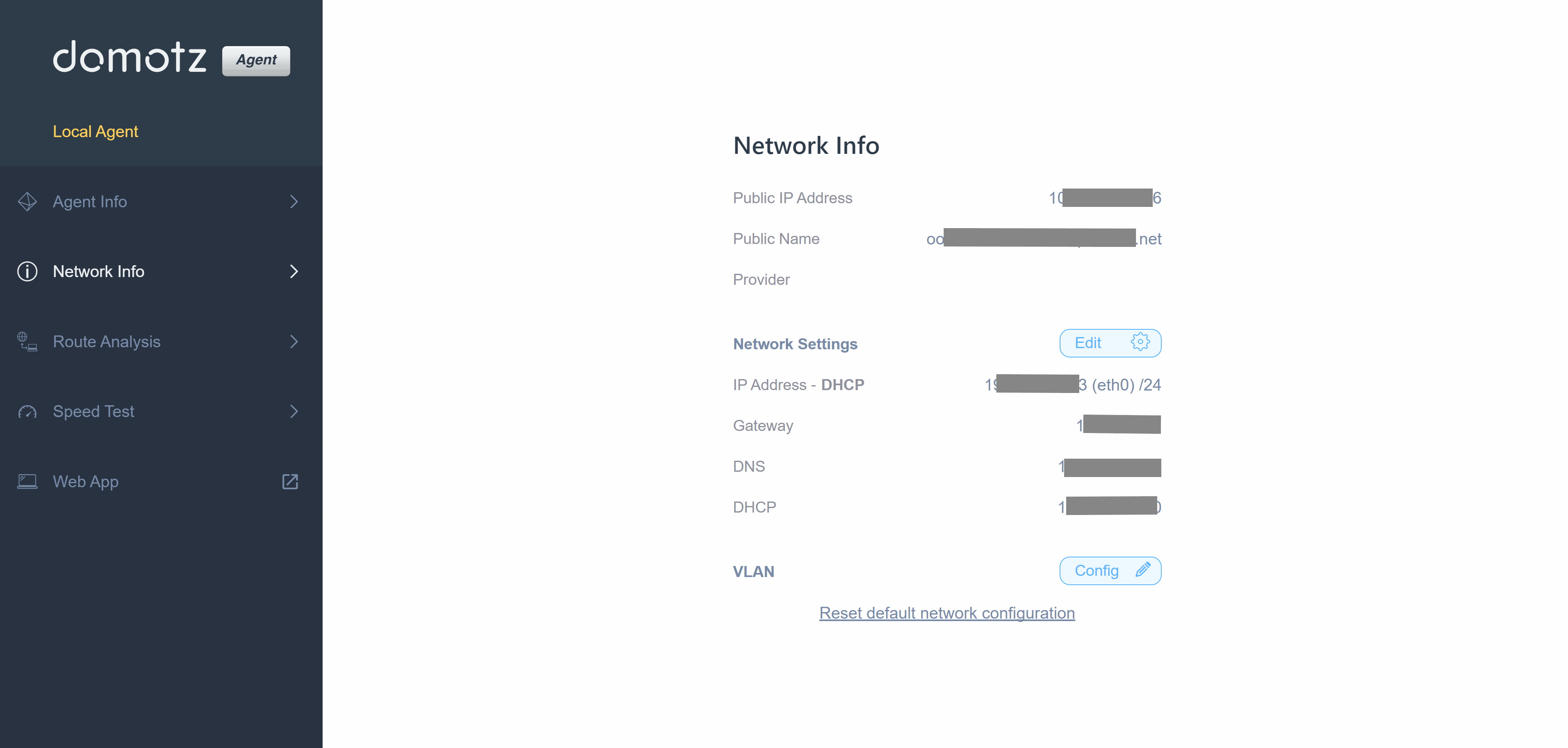 VLAN and Network Interface Configuration screenshot 1
