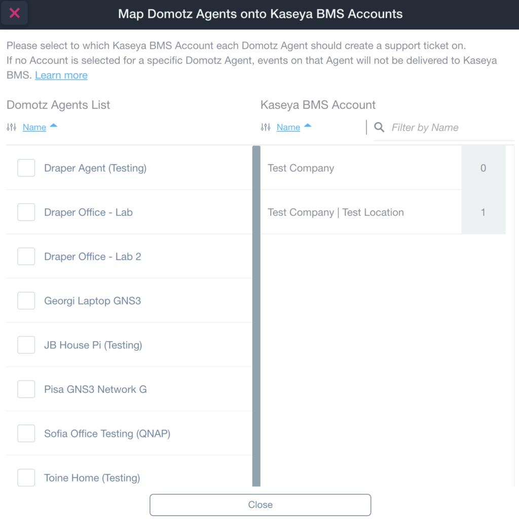 Domotz Kaseya BMS Integration screenshot 9