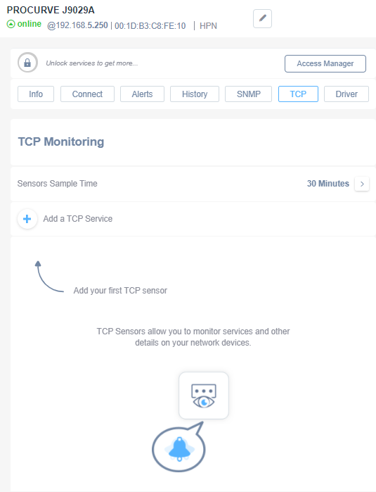 TCP monitoring screenshot 1