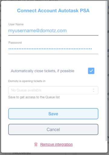 Domotz Autotask Integration screenshot 9