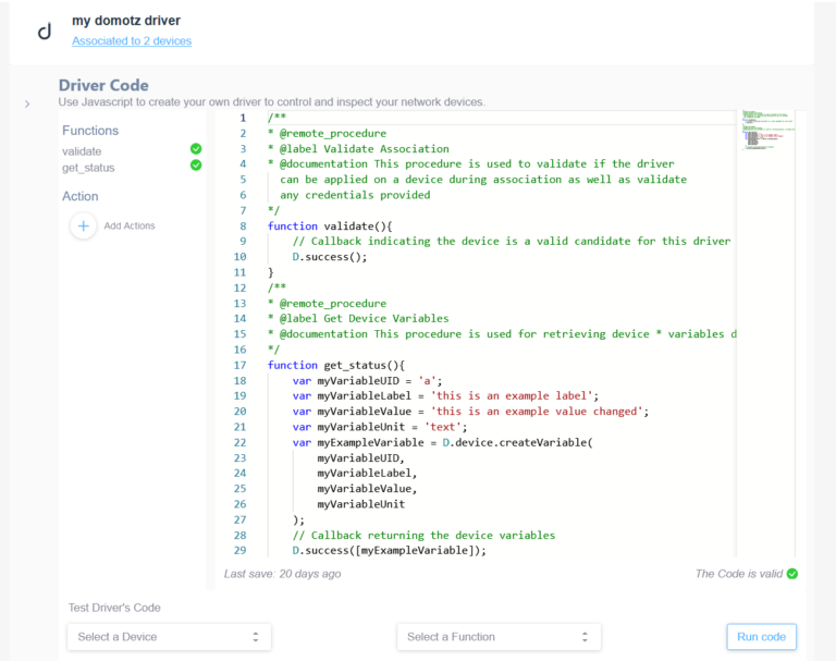 Custom Drivers Create scripts for your IP devices