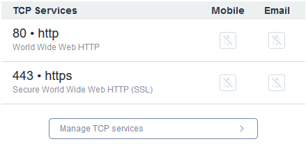 TCP services section