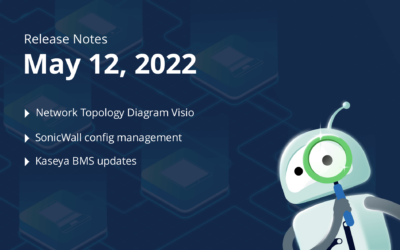 May 12, 2022 – Network Topology Diagram Visio, SonicWall config management, Kaseya BMS updates, and more