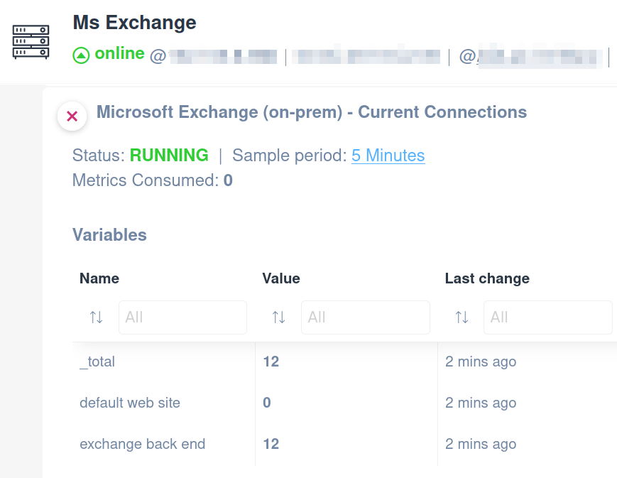 MS Exchange current connections