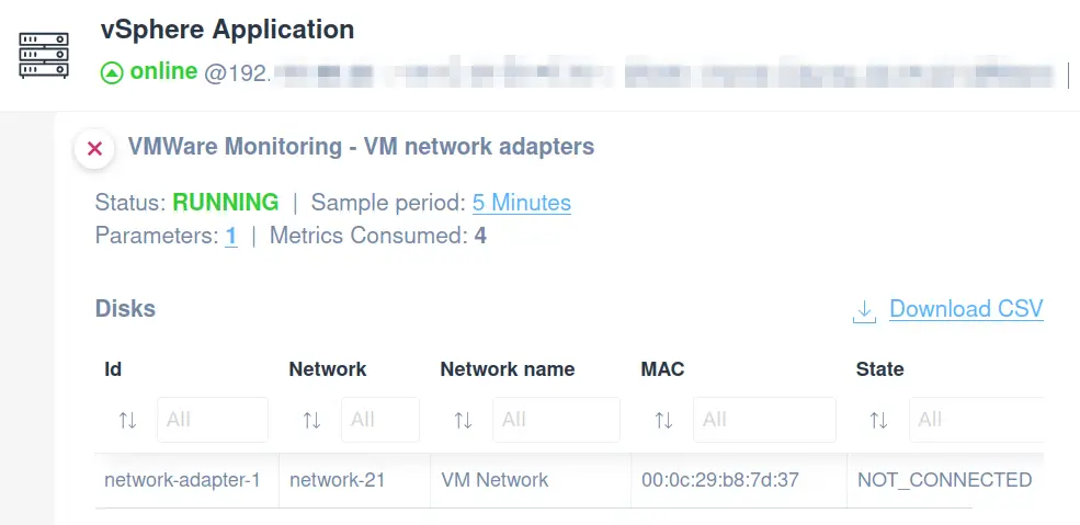 VMware Monitoring VM Network Adapters