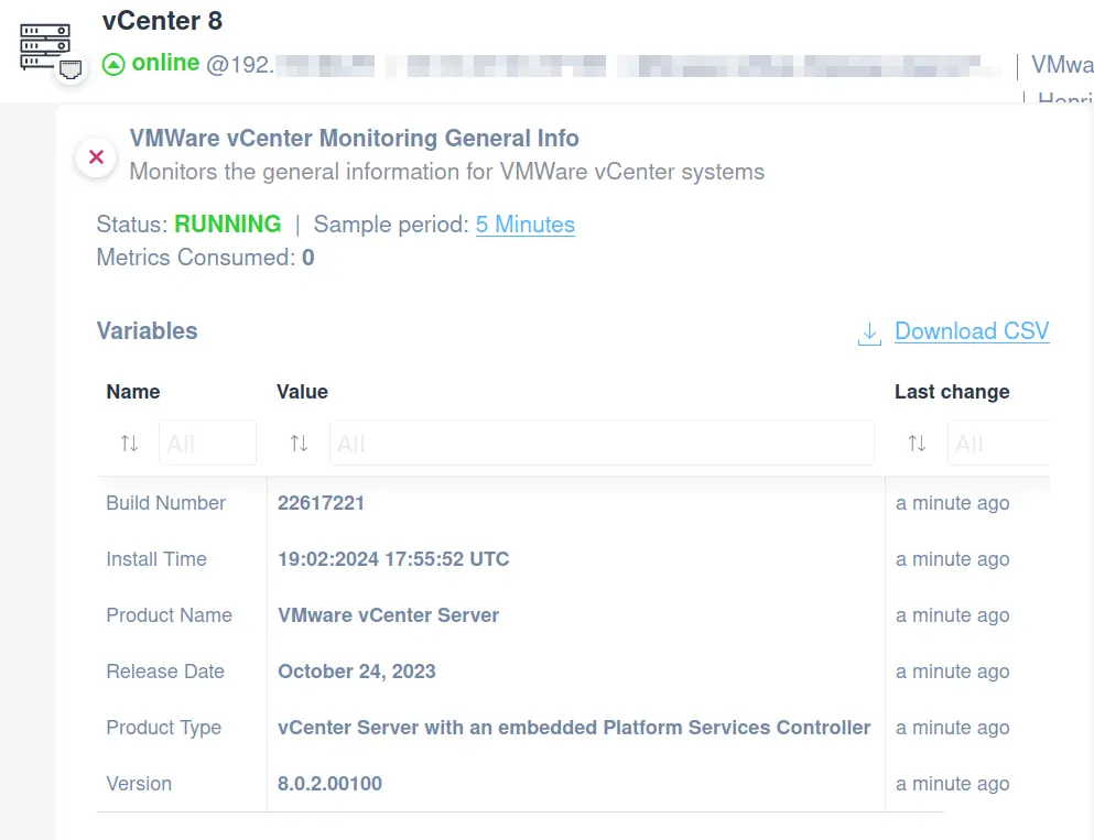 vCenter Monitoring General Info