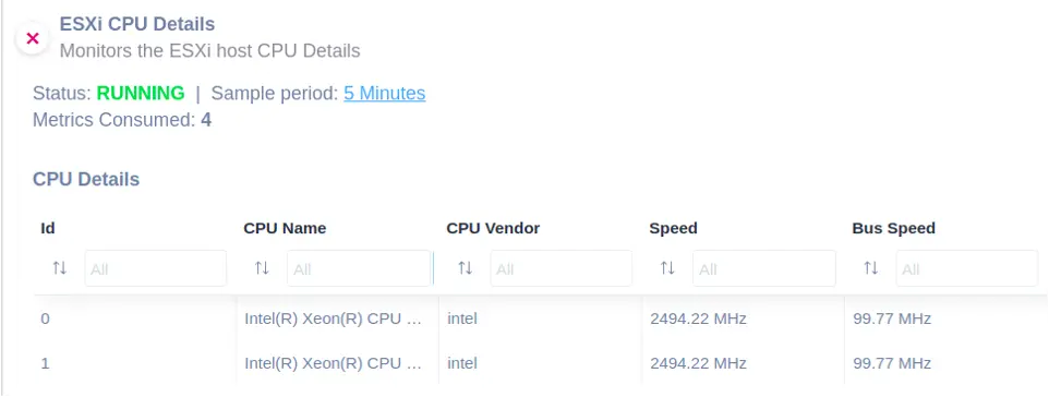 vmware esxi cpu details script