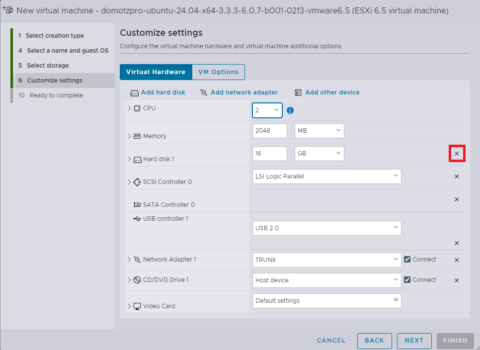 Learn how to deploy a VM image on a VMware ESXi Host