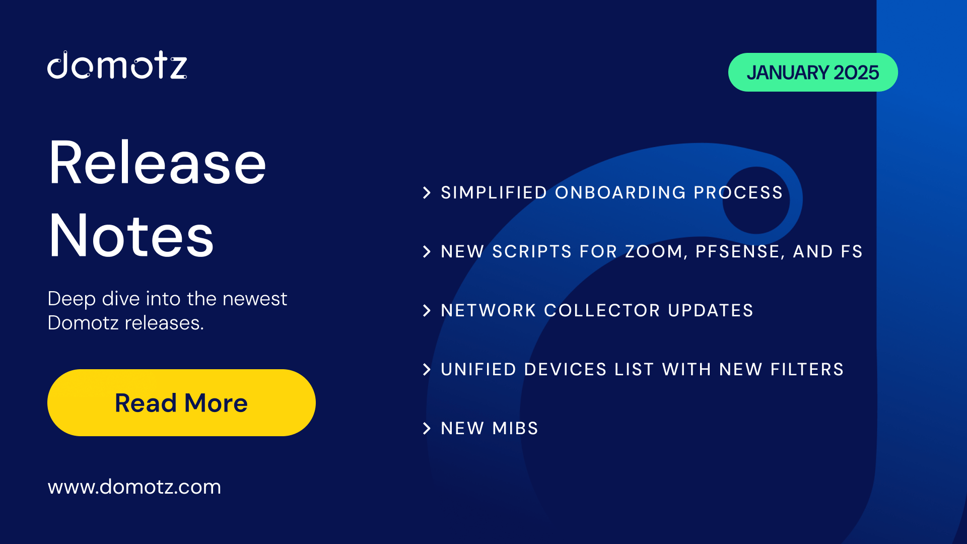 Domotz Release Notes January 2025