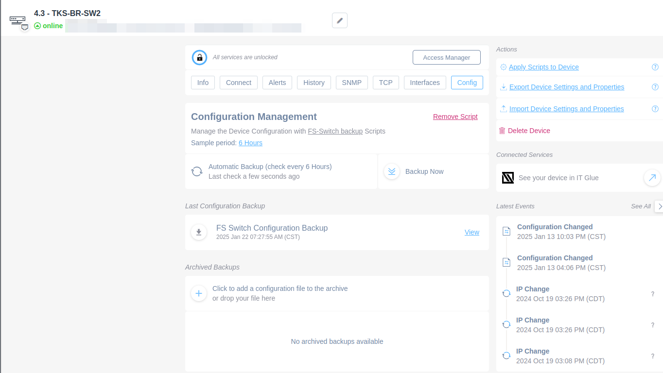 FS script - Configuration Management