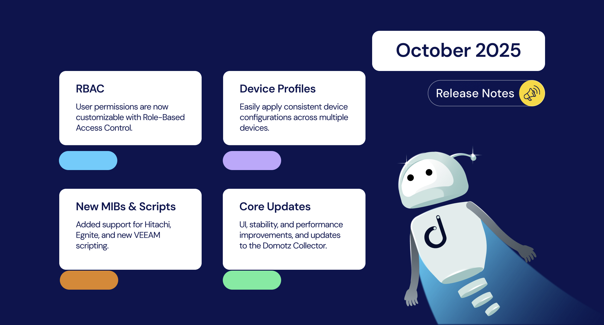 Domotz Release Notes – October 2025 October release notes image